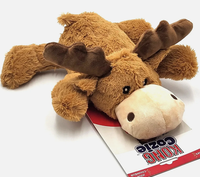 Nouveau jouet pour chien en peluche super douce en coton PP, motif animal personnalisé, élan brun couineur brodé