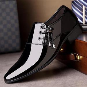 <span class=keywords><strong>Zapatos</strong></span> de Vestir Casuales de Negocios para Hombre, Estilo Inglés, de Cuero <span class=keywords><strong>Charol</strong></span> Brillante con Punta - Product Image 1