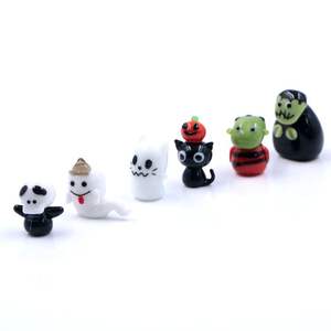 ミックススタイル ランプワーク ハンドクラフト ムラーノ ミニチュア ガラス製 小さなハロウィン フィギュアオーナメント - Product Image 2