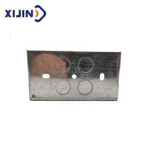 Boîte d'interrupteur et de prise en acier Boîte de jonction KO 2 groupes, profondeur 16mm ~ 47mm, pro-galvanisé - Product Image 2