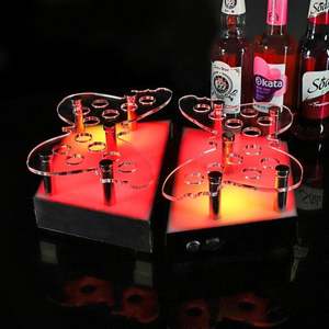 Bandeja de chupito LED Bandeja de servicio de vidrio de chupito giratorio Acrílico - Product Image 5