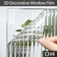 FANNA Selbstklebende Undurchsichtige 3D Gerippte PET 2 Mil 3-Jahres-Garantie Moderne UV-Abweisende Privatsphäre Dekorative Wasserdichte Fensterfolie