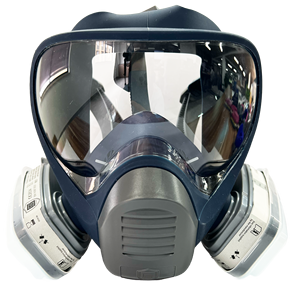 Masque respiratoire intégral avec cartouches filtrantes pour vapeurs inorganiques, réutilisable, en TPU, protection contre la poussière et les gaz, pour utilisation en production chimique - Product Image 1