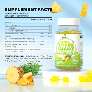 Gummies Premium pour l'Équilibre Féminin à l'Ananas |   Soutien de l'équilibre du pH pour la santé intime des femmes, formule végétalienne, sans gluten, naturelle - Product Image 6