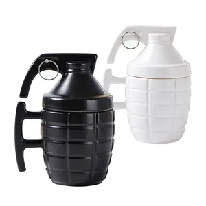 Caneca copo de cerâmica personalizada, atacado personalizado criativo granada café garra caneca com tampa logotipo personalizado