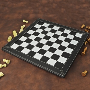 Logo personalizzato Popolare 2 In 1 Scacchi Gioco Da Tavolo Set Premium Cuoio DELL'UNITÀ di elaborazione di Dama Backgammon - Product Image 6