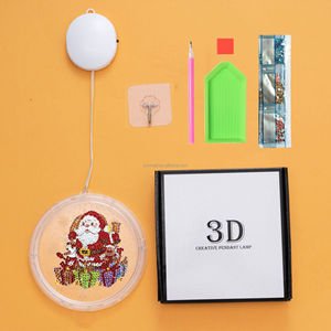 Kit Artigianale Natalizio Fai-da-Te <span class=keywords><strong>PL</strong></span> 2023, Pittura Diamante LED, Decorazioni Natalizie da Appendere, Kit per <span class=keywords><strong>Arte</strong></span> Diamante - Product Image 1