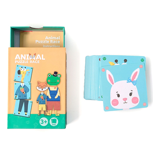 สินค้าใหม่เกมการ์ดความรู้ความเข้าใจของเล่นเพื่อการศึกษาสัตว์และการจับคู่<span class=keywords><strong>งาน</strong></span>แฟลชการ์ด/การ์ดความรู้ความเข้าใจ - Product Image 1