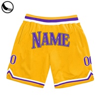 Shorts de basketball respirants à séchage rapide en maille polyester avec logo personnalisé de la marque Athletic Works pour hommes, imprimés et dotés d'une poche latérale
