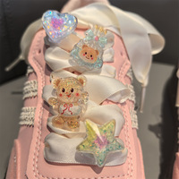 Nouveaux accessoires DIY en résine : Patchs pour coque de téléphone en gel crème motif fleur de cerisier printanière, et clips de lacets personnalisés pour breloques de chaussures