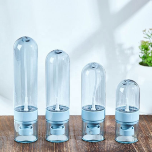 Flacon pulvérisateur en plastique PET, pompe sans air, bleu transparent, usage cosmétique - Product Image 3