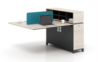 Bureaux d'ordinateur en bois extensibles au design moderne avec table de poste de travail MFC pour 4 à 6 personnes, livraison rapide