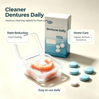 Comprimés effervescents de nettoyage de prothèses dentaires en gros, formule à dissolution rapide pour des soins dentaires frais