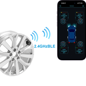 Monitor de Presión de Neumáticos de Coche de 116 Psi, 4 Sensores BLE, Batería Reemplazable CR1632, Manómetro Digital de Presión de Neumáticos, Aplicación para Android e IOS, CE, FCC - Product Image 1