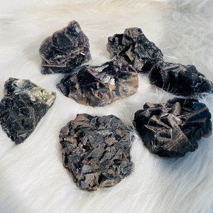 Cristalli di <span class=keywords><strong>Fluorite</strong></span> Nera Naturale all'Ingrosso, Pietre Grezze Intagliate e Lucidate per Regali e Decorazioni - Product Image 4