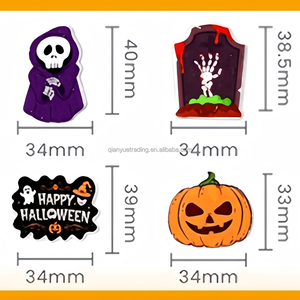 Etiquetas 3D al por mayor para azúcar glas de Halloween, decoración de pasteles de dibujos animados en forma sólida, <span class=keywords><strong>ingredientes</strong></span> de decoración para panadería para fiestas - Product Image 4