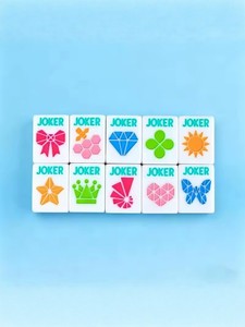 Ensemble de tuiles de mahjong en acrylique rose de luxe pour les jeux de casino et les voyages en famille - Product Image 3
