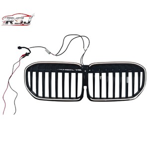 Per <span class=keywords><strong>BMW</strong></span> Serie 7 G12 19-22 Griglia Frontale <span class=keywords><strong>Nera</strong></span> Lucida con Luci LED, Griglia a Linea Singola con Luci, Set di Parti Modificate - Product Image 1