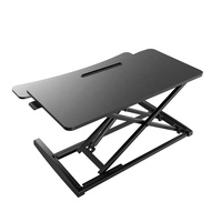 Bureau d'ordinateur portable ergonomique pliable de 32 pouces, réglable en hauteur en continu, idéal pour le travail debout, en bois, portable, vente chaude
