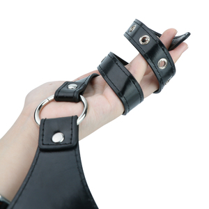 Jaula de Castidad Masculina de Cuero para BDSM, Bondage, Sumisión, <span class=keywords><strong>Sexo</strong></span>, con Bloqueo para Pene, para Hombres Gay - Product Image 3