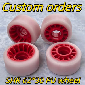 Ruedas de <span class=keywords><strong>Patines</strong></span> de 62 mm * 33 mm, PU SHR 88A, Alta Dureza, Alto Rebote, para Patinaje Cuádruple, Calidad OEM de Fábrica - Product Image 1