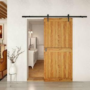 Kit de quincaillerie pour porte coulissante rustique en bois massif blanc de 6,6 pieds pour <span class=keywords><strong>la</strong></span> décoration de style ferme - Product Image 2