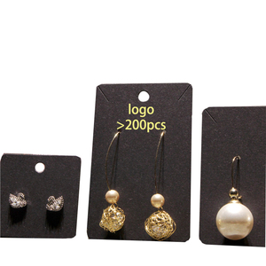 Özel Kraft kağıdı etiketleri küpe tutucu kolye ekran kartları - Product Image 1