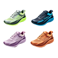 Chaussures de course sur route en maille jacquard à lacets pour hommes, baskets de marche antidérapantes avec logo personnalisé, chaussures de sport toutes saisons