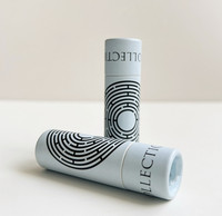 Tubes de baume à lèvres en papier faits à la main, écologiques, recyclables, compostables, personnalisables, conteneurs cylindriques en carton, parfum Vanishing