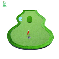 Matras Golf Lipat Tahan Lama Ramah Lingkungan Ukuran Besar untuk Latihan Indoor/Outdoor 5x10ft Pro Trainer Rumah Halaman Belakang