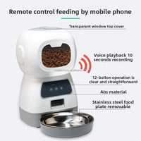 Comedero Automático para Perros, Dispensador Inteligente de Alimentos, Tazón de Acero Inoxidable, Suministros para Mascotas, Wifi 2.4G, Comedero Automático para Animales