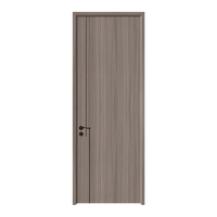 Porte intérieure en bois pré-montée en MDF et PVC, design personnalisé, porte de salle de bain en PVC et bois pour la maison