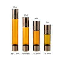 Bouteilles à bille rechargeables 2-en-1 double embout pour huiles essentielles, format voyage, mini flacons en verre vides de poche – Vente chaude