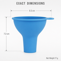 Entonnoir de cuisine écologique en silicone souple à large ouverture, grand calibre, pour filtrer l'huile et transférer les liquides