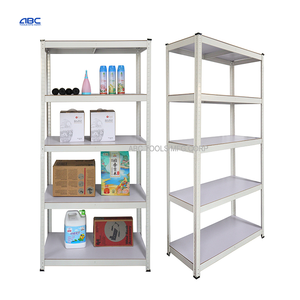 헤비 듀티 아연 도금 금속 볼트리스 랙 선반 블랙/화이트 5 단 철 랙 선반 슬롯/리벳 적층 디자인 - Product Image 6