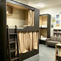 Lit capsule individuel en bois à dimensions personnalisées avec cadre détachable pour auberge de jeunesse, hôtel, hôpital, dortoir