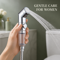 Pommeau de douche ABS chromé haute pression avec interrupteur marche/arrêt, pulvérisateur de bidet pour toilettes