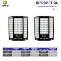 Reflector Solar de 300W 500W con Iluminación Trilateral, Exterior, IP67, Impermeable, de Vidrio, Súper Brillante, LED, para Jardín y Hogar