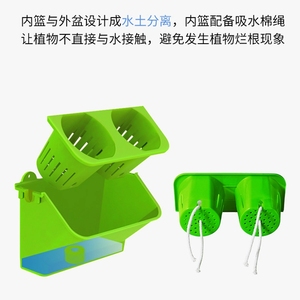 Wall Vertical Garden Vertical Wall Garden Pot <strong>Selfwatering</strong> Hydroponic Flower Pot Tower Garden Stackable Plastic Vertical Pot - Product Image 3