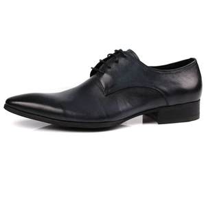 Chaussures Oxford en cuir véritable imperméables à bout pointu, à enfiler, avec soutien de la voûte plantaire, pour hommes, décontractées et de mariage - Product Image 3
