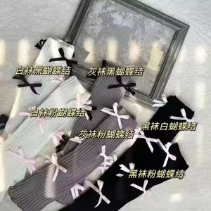 Whale Weaving Chronicle White <b>Knit</b> Leg Warmers With Bow Ties Women's Autumn Winter Fashion Keep Warm Style - Product Image 3