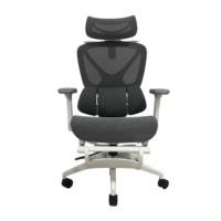 Fauteuil de bureau exécutif ergonomique pivotant et inclinable à dossier haut avec accoudoirs réglables en maille intégrale – Vente en gros