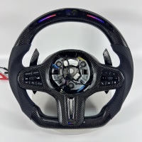 Volant personnalisé en fibre de carbone avec LED pour G05 G06 G07 G20 G30 G80 G82 Amélioration des performances