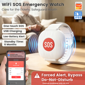 Pulsera Inteligente Tuya WiFi con Botón de Pánico SOS para Emergencias, para Personas Mayores, Alarma para Cuidadores, Notificaciones en la Aplicación, Batería de Larga Duración, Resistente al Agua IP65 - Product Image 2