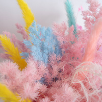 Fleur artificielle couleur bonbon, style feux d'artifice, bouquet éternel de fleurs séchées pour la décoration de table, desserts, maison et mariages