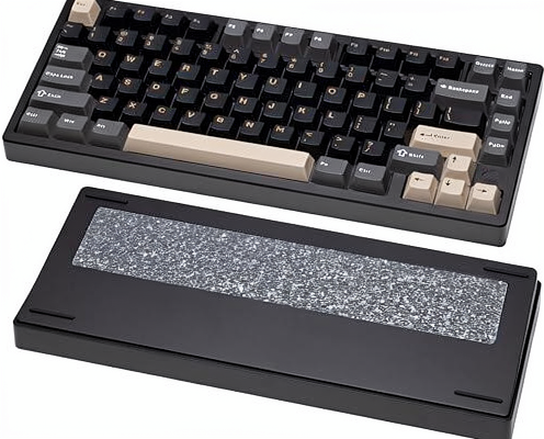 KEEBMONKEY WOBKEY Rainy 67-Key CNC Aluminum Triple-Mode Connectivity USB-C Mechanical Keyboard RGB Backlit Ergonomic Design PC