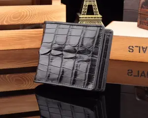 Nieuwe Stijl High-End Custom Lederen Portemonnee Unisex Echt Krokodillenleer Notecase Fashion Populaire Handgemaakte Luxe Portefeuilles