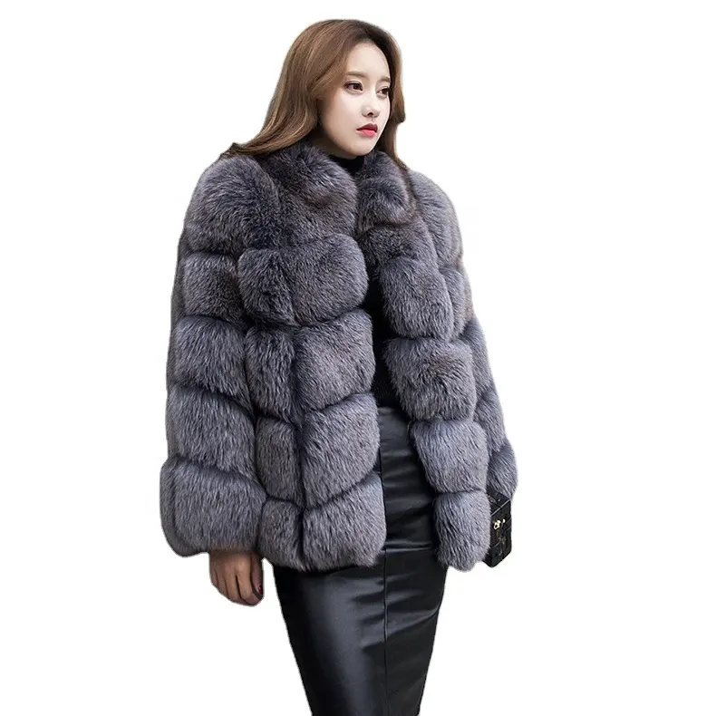 Hot Sale Fashion Lange echte Pelz jacken Winter Fox Pelzmantel Frauen