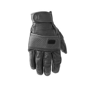 Gants de sport à doigts entiers en gros d'usine respirant été-automne maille pour la course d'équitation en cuir PU noir coupe-vent - Product Image 1