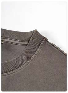 Camiseta Unisex Extra Grande al por Mayor, 100% Algodón, Lavado Ácido, Estilo Vintage, Impresión Serigráfica, Diseño Urbano - Product Image 6